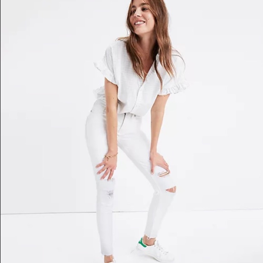 Madewell 9" High-Rise Skinny Jeans: Distressed